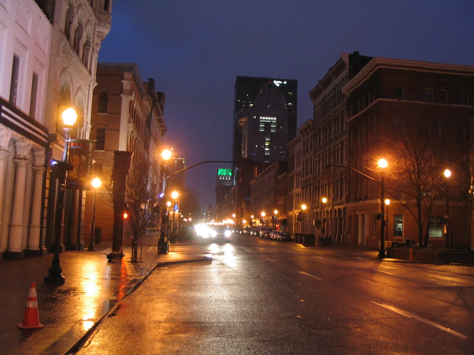 West Main Street architecture in downtown Louisville