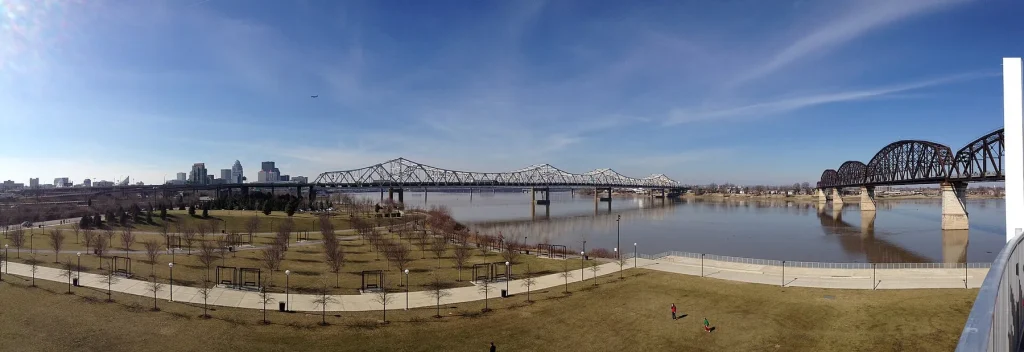 Louisville skyline viewed from the Big Four Bridge