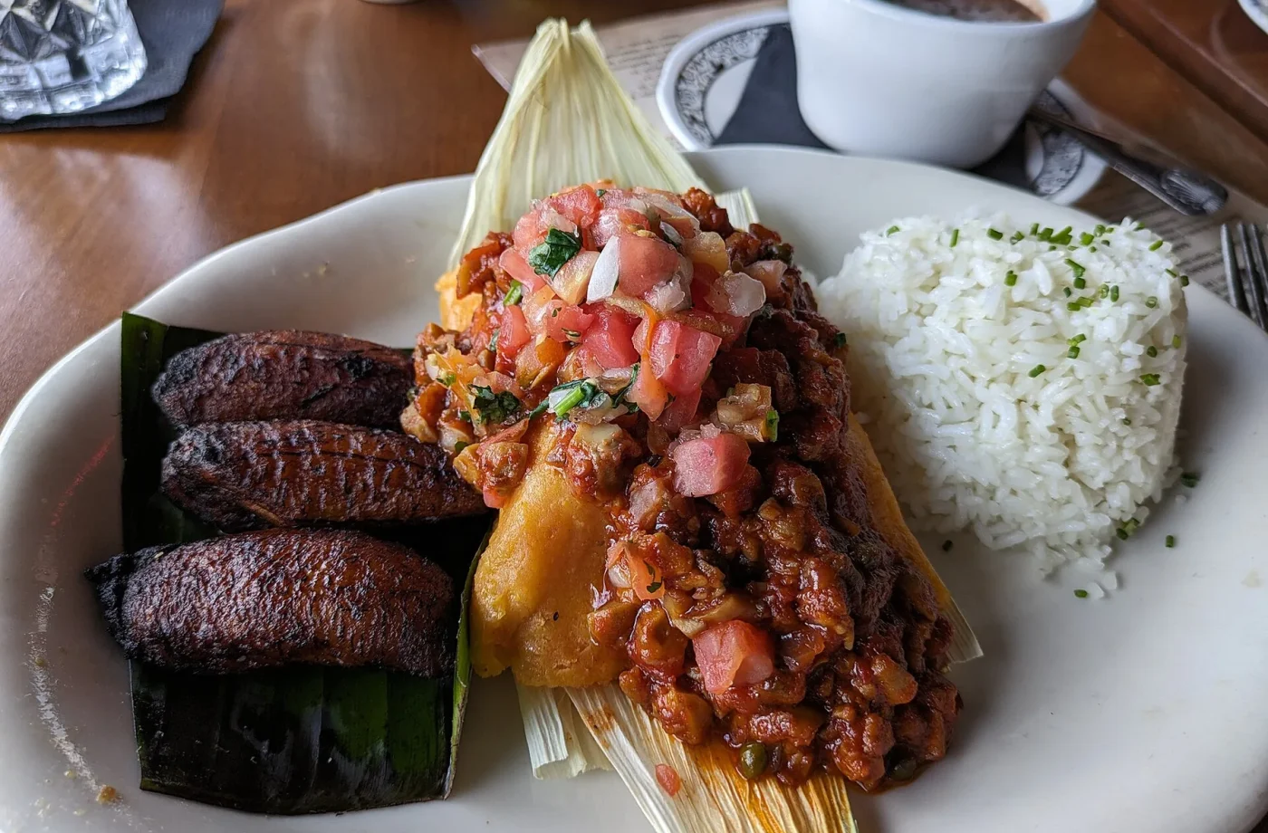 A colorful meal served at a Louisville restaurant