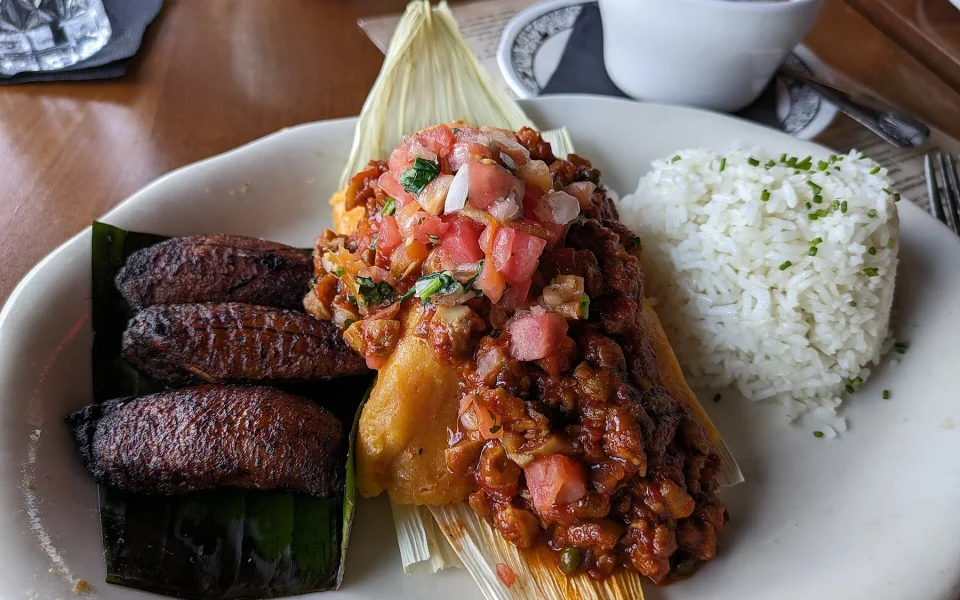 A colorful meal served at a Louisville restaurant