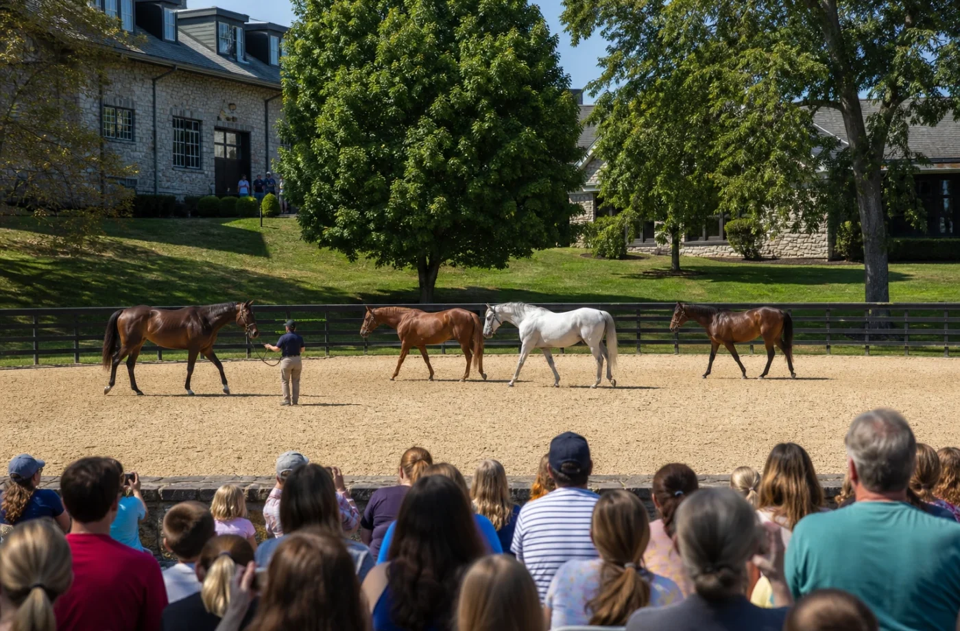 Live horse presentation on the grounds of Kentucky Horse Park in Lexington