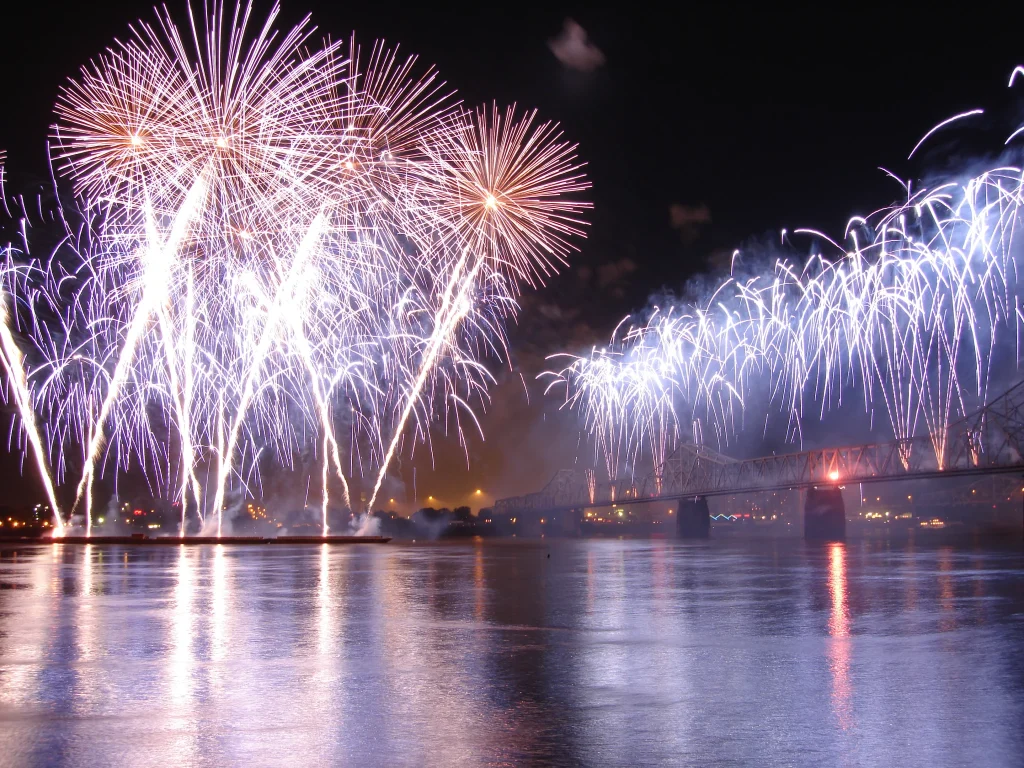 Thunder Over Louisville fireworks above the Ohio River